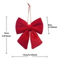 thumbnail image 5 of Red Velvet Christmas Tree Bow Large Decorative Bow Ornament for Xmas Wreath Gift Box Mantle Holiday Decor(Red-S), 5 of 6