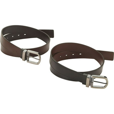 George Men's Leather Dress Reversible Belt with 2 Tone (Best Dress Gun Belt)
