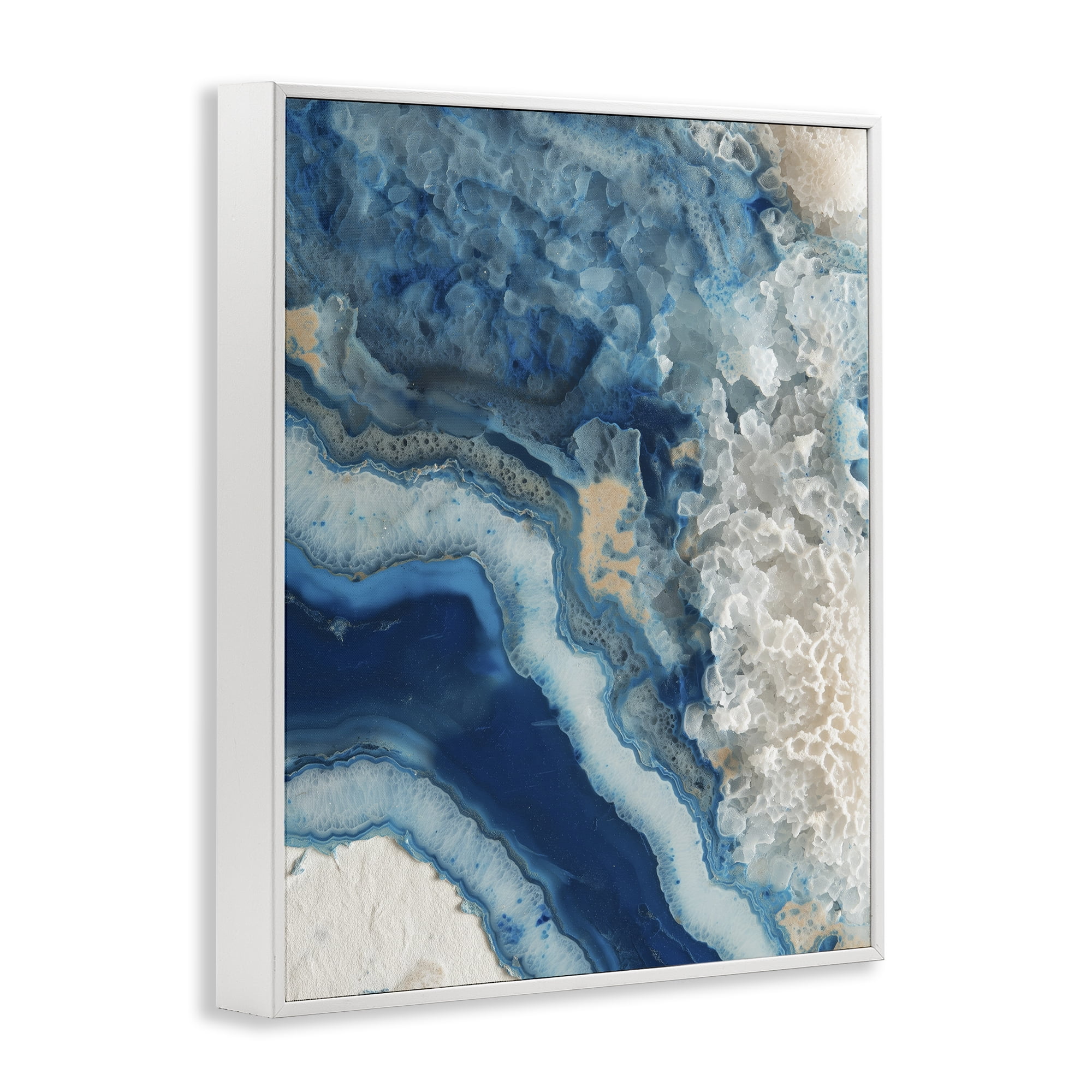 Stupell Industries Ocean's Minerals Flow White Framed Giclee Art, design by Svetlana Aleynikova