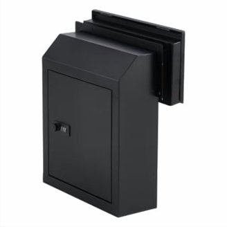 Salsbury Industries 4325BLK Roadside Mailbox - USPS Approved Locking Aluminum Mailbox