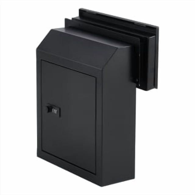Qinaqin Through-The- cm de Profundidadoor Mail & Package Profundidadrop Caja | Steel Construction con Combination Cerradura 14 x 6 14in Negro Security Mailbo para Packages Newspapers Key