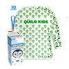 QUILO KIDS Disposable & Portable Baby Bibs 6 Months and Up – Long Sleeve Smock 10 Pack for Drooling, Arts & Craft – Waterproof for Kids & Toddler – Plastic BPA Free & Biodegradable (White & Green)