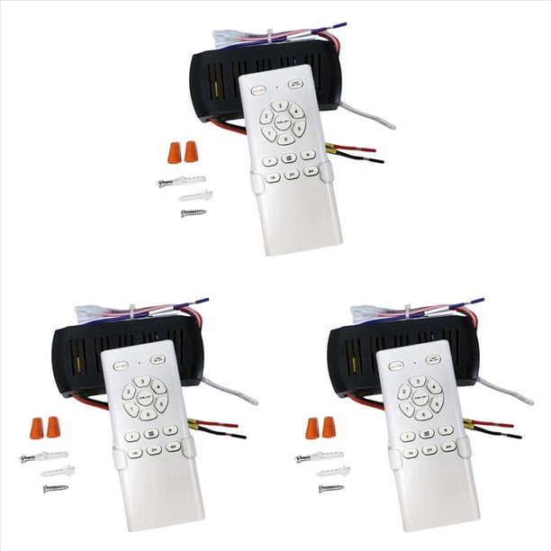 3X Conversión de Frecuencia Ventilador de Techo Kit de Control Remoto Luz Alto Voltaje Controlador Receptor Remoto de 6 Velocidades