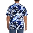 thumbnail image 3 of Kdxio Men's Hawaiian Shirt for Men Short Sleeve Shirt Blue Lightning2 Summer Casual Holiday Beach Button Down T-Shirts, 3 of 5