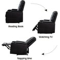thumbnail image 6 of Bonzy Home Power Electric Recliner Chair with USB Ports and Cup Holders Leather Home Theater Seating, Living Room Chair Black, 6 of 10