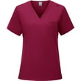 thumbnail image 2 of Amidoa Womens Wine Scrub Sets V-Neck Uniform Drawstring 3 Pockets Elastic Waist Joggers Womens Sets Outfits S, 2 of 5