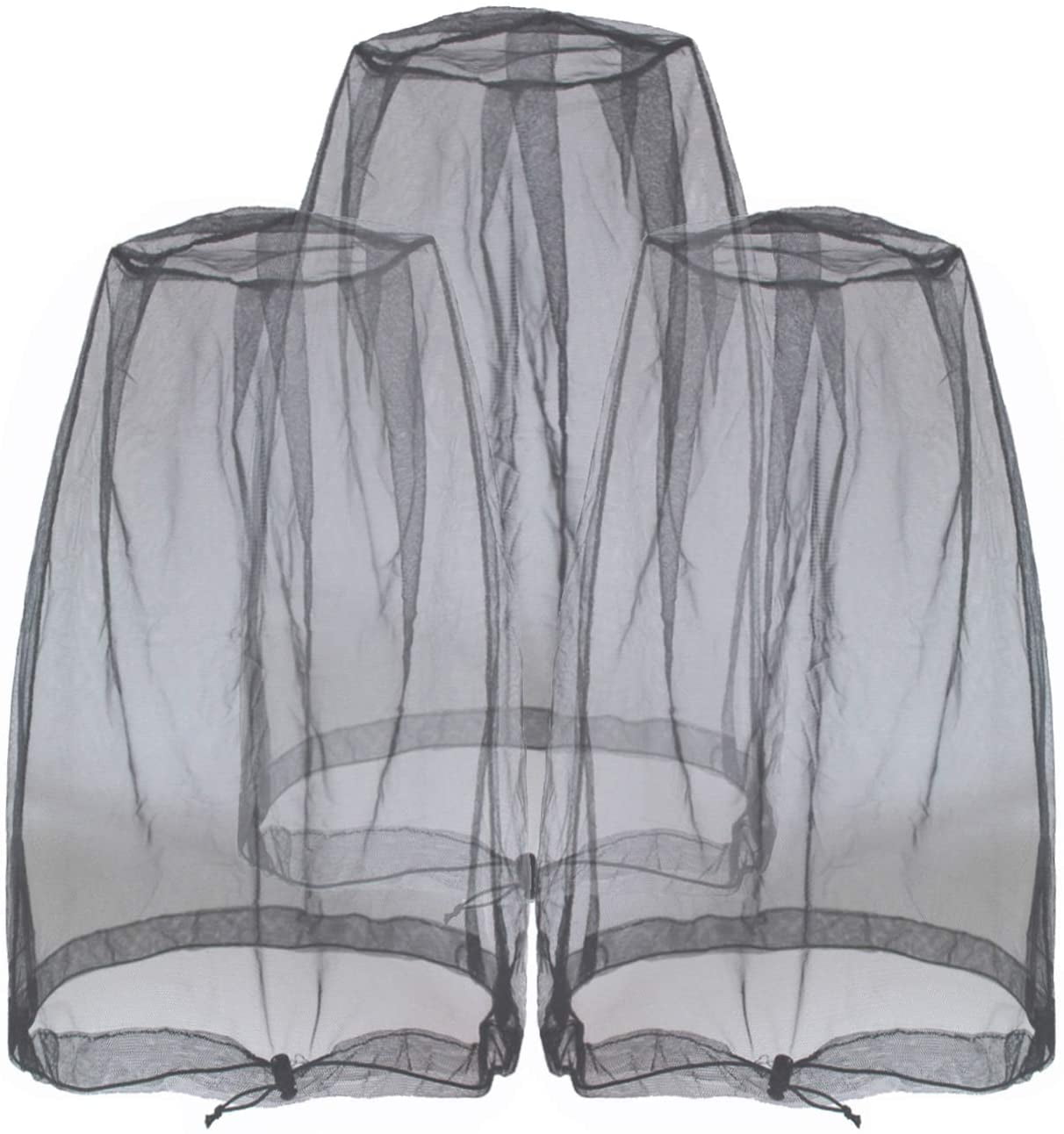 4 Pack Mosquito Head Net Face Netting Neck Cover Netting Mesh Net for Outdoor Activity 