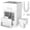 White, variant on Rainwater Collection System, Downspout Diverter Fits 2x3 or 3x4 Inch Standard Downspouts, Rain Barrel Diverter Kit with Adjustable Valve and Filter