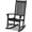 Black, variant on SolaceHue Outdoor Rocking Chair, Acacia Wood Frame, Porch Rocker for Garden, Lawn, Balcony, Backyard and Patio (1, White)