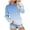 Light Blue, variant on Lenago Hoodies for Women Fashion Printed T-shirt Long Sleeves Blouse Round Neck Casual Tops Sweatshirt Hoodies Fall Winter Outfits Clothes