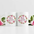 thumbnail image 3 of 51st Birthday Gifts for Women - 51 Years Loved with A Garland Birthday Mug - 51 Year Old Present Ideas for Mom, Daughter, Sister, Wife, Friend, Cousin, Aunt, Coworker - 11 oz Coffee Mug, 3 of 6