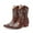 1-Brown, variant on Ankle Cowboy Boots for Women Rhinestone Embroidered Cowgirl Short Booties Ladies Pointed Toe Chunky Heel Work Boots