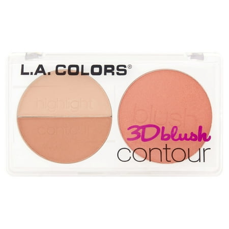 (2 Pack) L.A. Colors CBL804 Honey Bun 3D Blush Contour, 0.28 oz (2 pack)