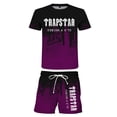 thumbnail image 1 of Adult Breathable Short Sleeved Shorts With Ink Wash Style Loose Fitting Pullover Two-piece Set, 1 of 3