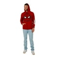thumbnail image 2 of Marvel Spider-Man Mask Logo Long Sleeve Red Adult Zip-Up Hoodie-Large, 2 of 7