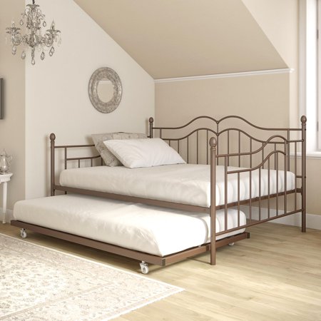 DHP Tokyo Metal Full Daybed and Twin Trundle, Bronze