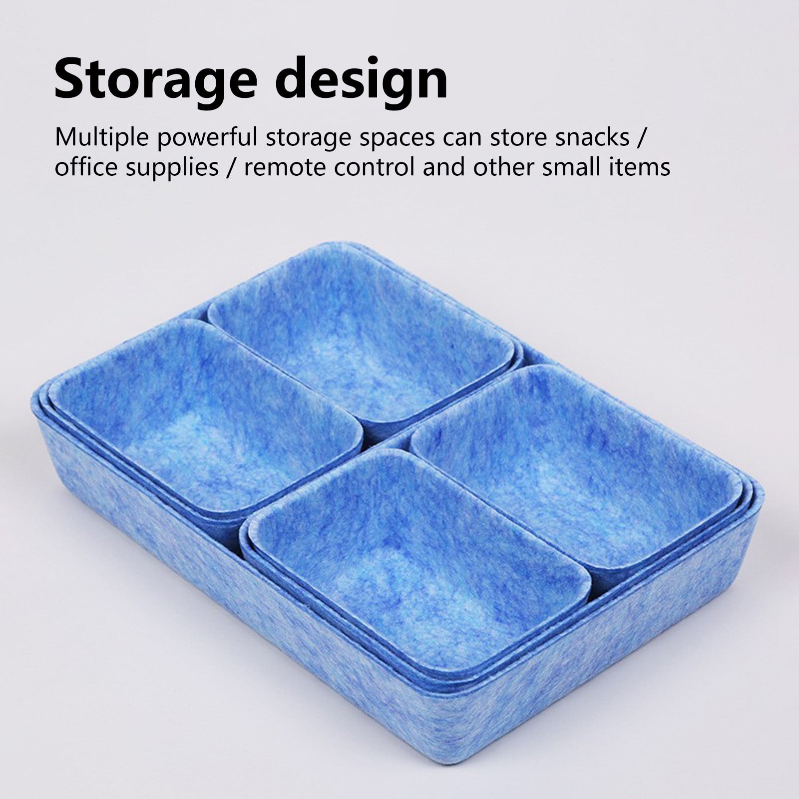 Tuphregyow Desk Drawer Organizer Tray Dividers Set,Kitchen Bathroom Office Drawer Organizers,Separators Shallow Felt Storage Bins Container for Makeup Juck Jewelry Utensils Tools Dresser,7 Pack