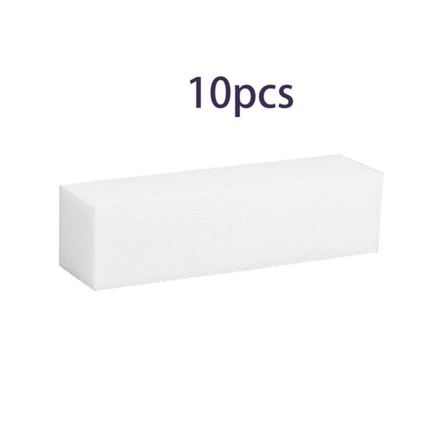 1/5/10/20 piezas lima de uñas de esponja duradera bloque de tope de lijado blanco bloque de acrílico esmalte pedicura herramienta de arte de uñas útil Tan Jianjun unisex