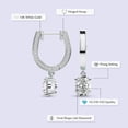 thumbnail image 2 of IGI Certified 6 Carat Oval Shape Lab Grown Diamond Earrings | 14K White Gold | Midnight Charms Hoop Lab Diamond Earrings | Prong Setting | FG-VS1-VS2 Quality Friendly Diamonds, 2 of 5