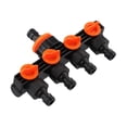 thumbnail image 1 of Garden Watering Connector Distributor Faucet 4 Way Hose Diverter With Valve, 1 of 8