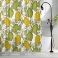 thumbnail image 2 of Lemon Leaves Fabric Shower Curtain Flower Floral Bouquet Washable Shower Curtains for Bathroom, Waterproof Bath Curtain with Hooks Home Decor 72x84in, 2 of 8