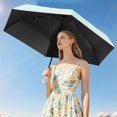 thumbnail image 5 of Apeya Mini Travel Umbrella, 5 Fold Manual Light Green Parasol with UPF Plus UV Protection, Lightweight Compact Sun Umbrella for Backpack, 35.43x22.44 in, 5 of 5