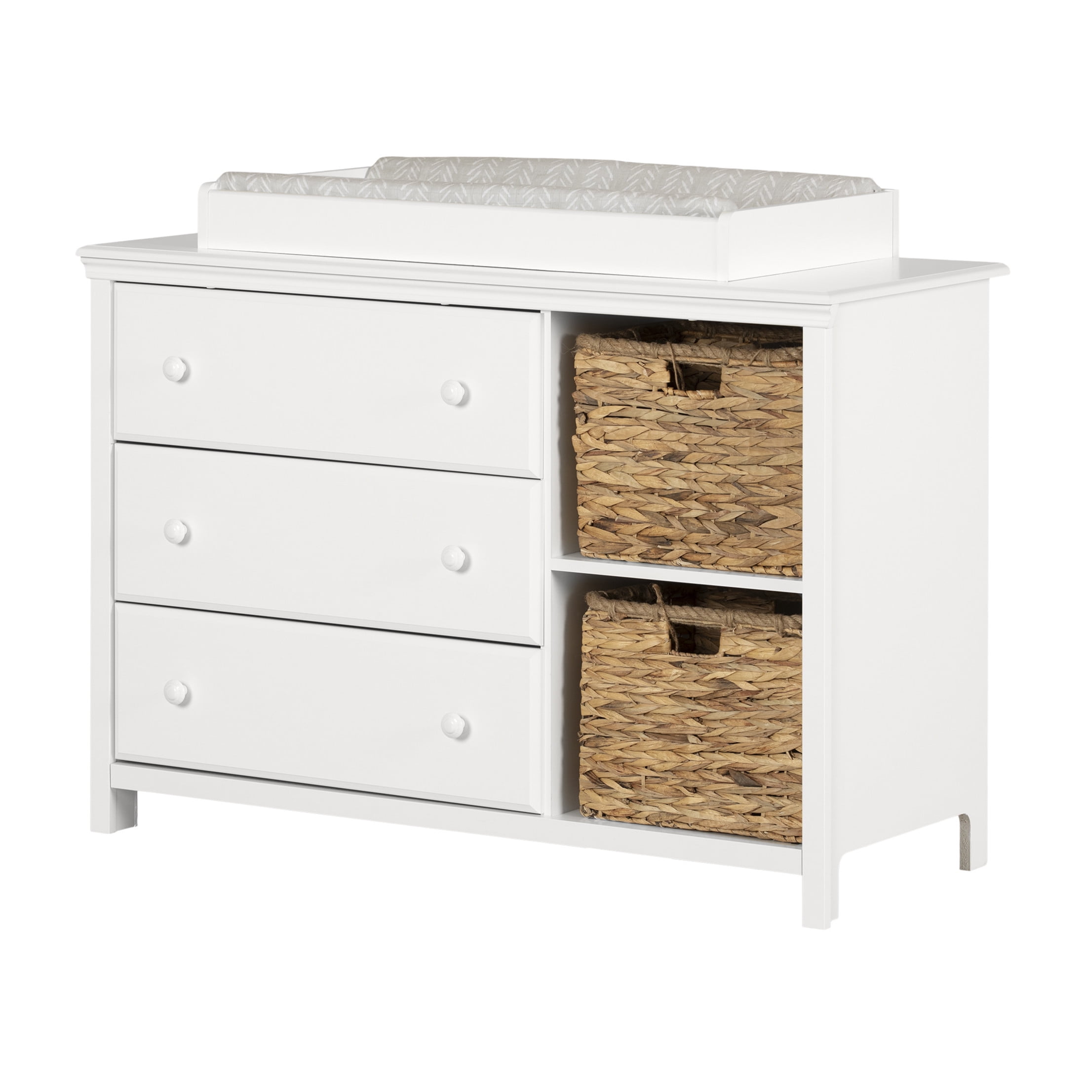 South Shore Cotton Candy, Coastal Changing table,  White