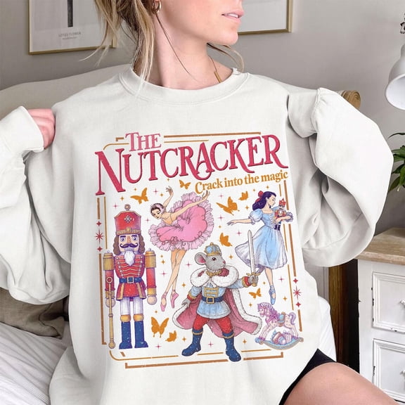 The Nutcracker Ballet Christmas Sweatshirt, Retro Nutcracker Shirt, Sugar Plum Fairy Tee, Christmas Gift For Ballet Lover