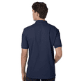 thumbnail image 5 of Hanes Ecosmart Jersey Polo T-Shirt, Men's Short Sleeve Solid Tee, Navy Shirt, M, 5 of 5
