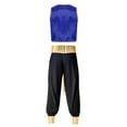 thumbnail image 4 of Aislor Men's 2pcs Arabian Prince Costume Cosplay Halloween Party Fancy Dress Up Vest with Lantern Pants Royal Blue&Black XXL, 4 of 7