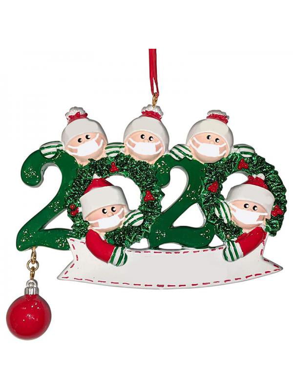 2020 Marry Christmas Tree Hanging Ornaments Family Personalized Xmas Decor 