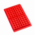 thumbnail image 1 of Silicone Waffle Mold Set 4 Square 5 Heart Shaped DIY Baking Tool Red, 1 of 5