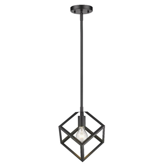 Golden Lighting Cassio 1-light Pendant in Matte Black