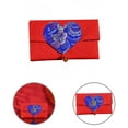 thumbnail image 1 of Lubelski Satin Handmade Embroidery Red Envelope, Horizontal Type, Red, 1 Count, 1 of 1