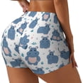 thumbnail image 1 of Fotbe Cute Hippos Shorts Sin Costuras – Shorts Deportivos de Cintura Alta para Mujer, Elásticos para Gimnasio, Yoga, Running o Ciclismo-Medium, 1 of 8