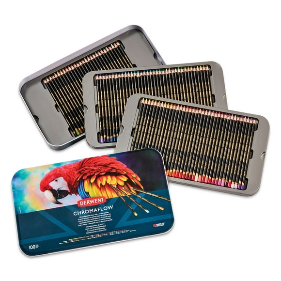 Caja Metalica Con 100 Lapices Chromaflow Derwent