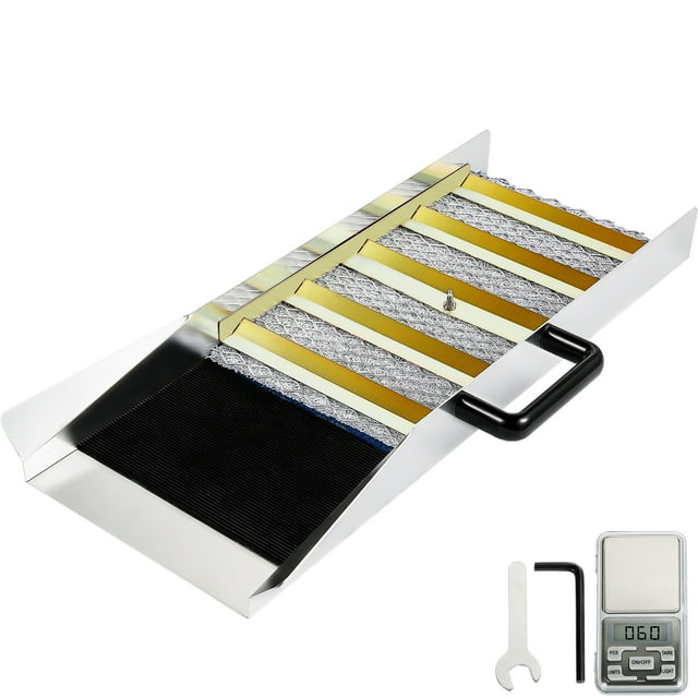 VEVOR Boîte d'Écluse en Alliage d'Aluminium, Mini Boîtes d'Écluse Compactes de 24 Pouces pour l'Or, Équipement d'Écluse Léger pour l'Or, Boîtes d'Écluse Portatives avec Mousse de Mineur, Rivière, Ruisseau, Panoramassage d'Or, Prospection, Curage