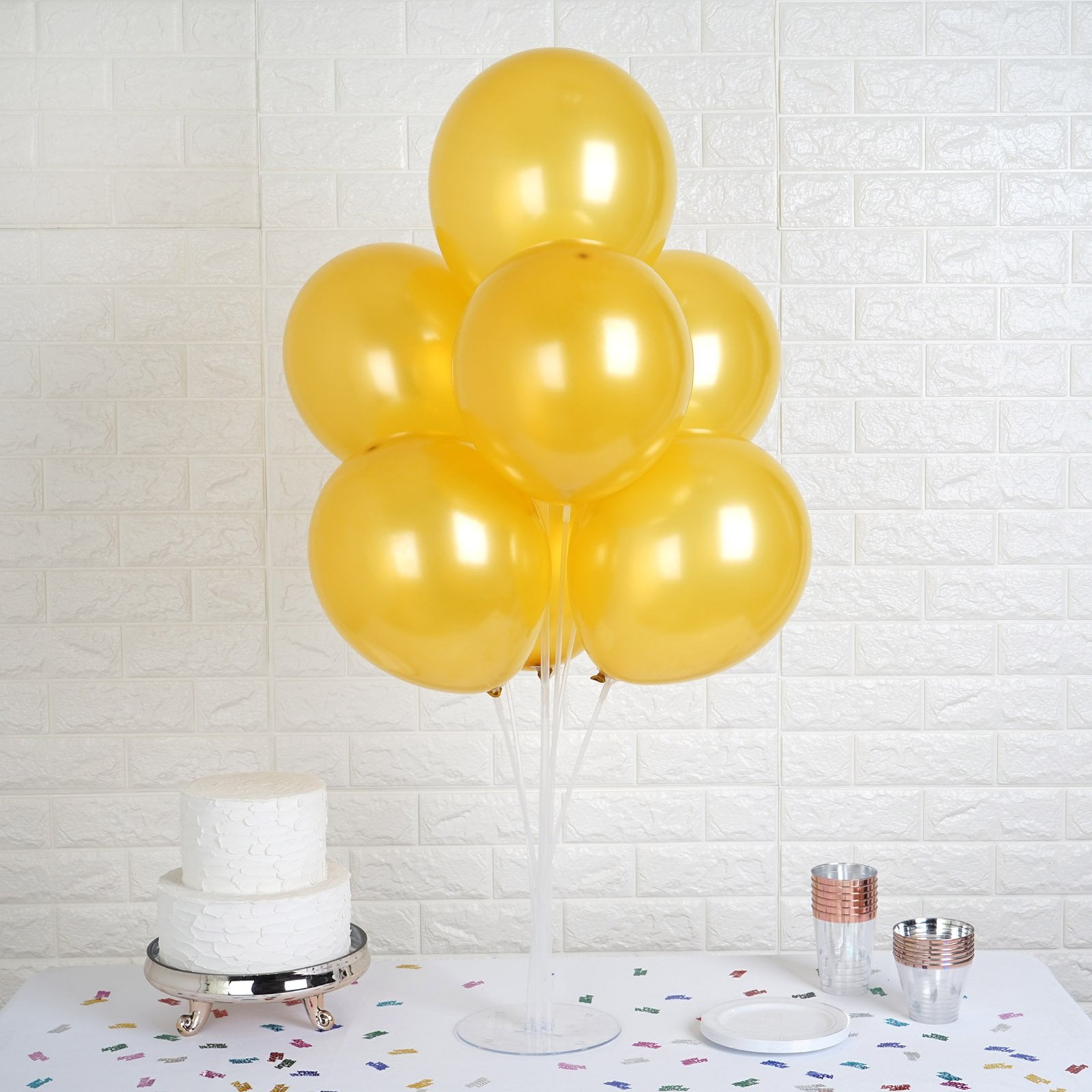 Baby Shower 12 inch 50 pcs PartyMart Multicolor Metallic Latex Balloons for Anniversary Birthday Party Decoration Wedding