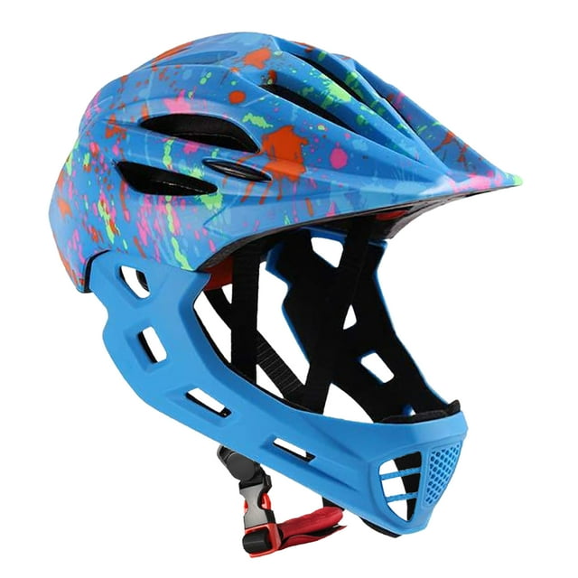 Bike Adjustable Breathable Kids Bike Helmets Toddler Lightweight Full Face Bike Helmets with LED Light