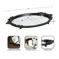 thumbnail image 6 of Kate and Laurel Arendahl Vintage Oval Mirrored Decorative Tray, 17 x 10, Antique Black, Traditional Ottoman Tray for Living Room Home Decor with Ornate Detailing, 6 of 10