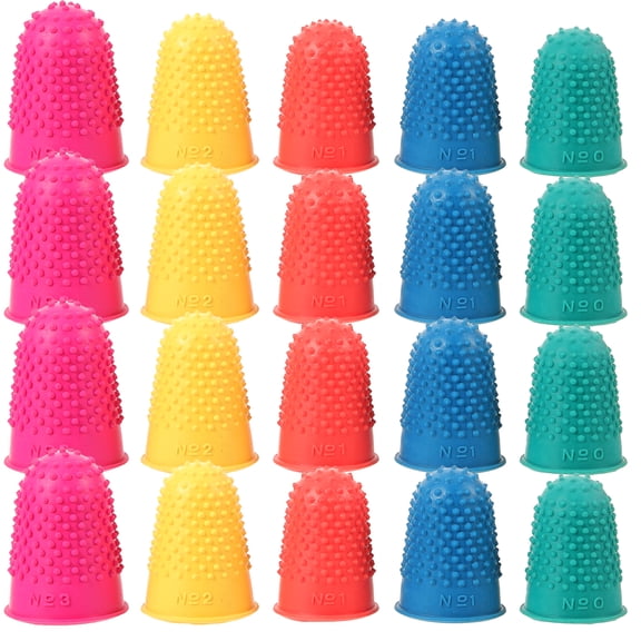 20 Pieces Natural Rubber Finger Covers, Wear-Resistant for Sewing, Crafting, and Multifunctional Use