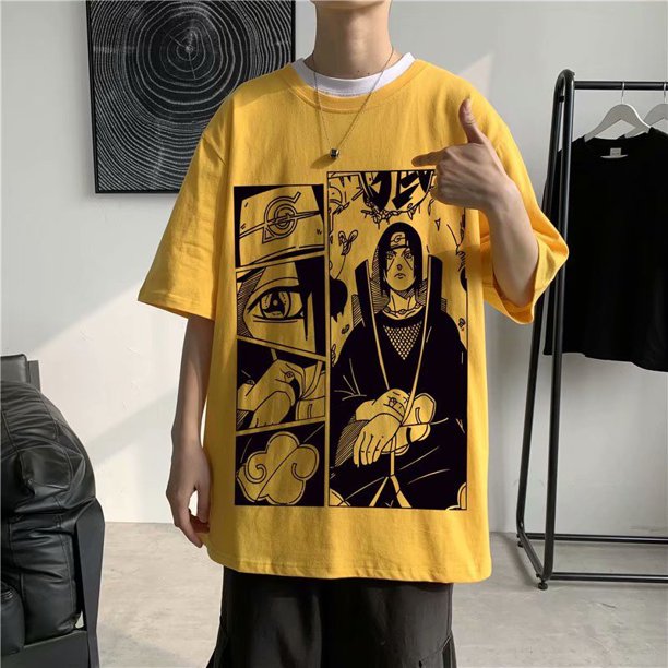 Japanese Anime Shirt Women Naruto Tshirt Uchiha Itachi Printed Cartoon T Shirt couple Streetwear Fashion Harajuku Femalepangjing