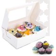 thumbnail image 1 of Paquete de 10 cajas para cupcakes con capacidad para 6 cupcakes estándar, cajas blancas para tartas para postre, kaili Sencillez, 1 of 5