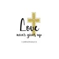 thumbnail image 2 of CAD Designs 11x18 Black Ornate Wood Framed with Double Matting Museum Art Print Titled - Love Never Gives Up, 2 of 4
