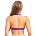 thumbnail image 2 of Oyolan Womens Shiny Patent Leather Halter Bra Backless Cut Out Design For Party Clubbing Purple M, 2 of 5
