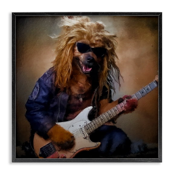 Musician Canine Clark Black Framed Giclee Art, design by Sean Parnell