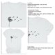 thumbnail image 3 of Camiseta de manga corta con cuello redondo para mujer, estampado lindo, informal, transpirable, camisetas para el trabajo, cita, salida nocturna diaria, blanco (estampado negro) M, 3 of 4