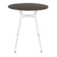 thumbnail image 5 of LumiSource Clara Industrial Round Dinette Table - 28" Bamboo Top, Espresso Finish, Metal Legs - Vintage White & Wood Grain, for Kitchen/Dining Room, 5 of 6