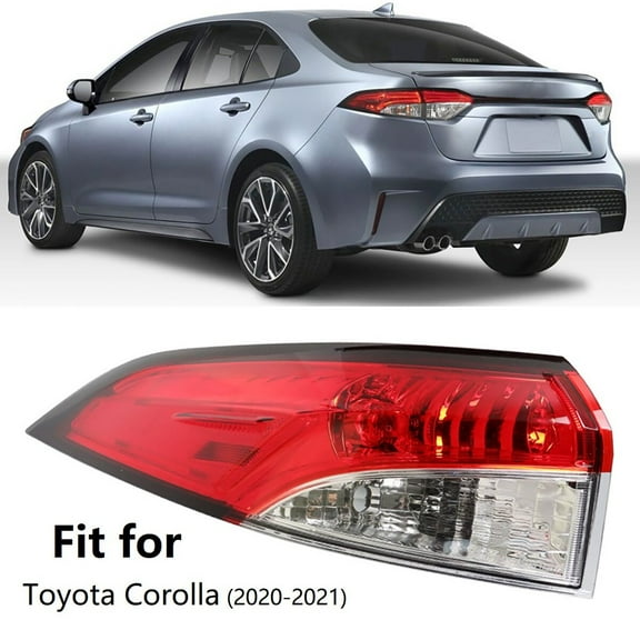 Fit for Toyota Corolla 2020 2021 Rear Left Driver Side Tail Light Lamp Housing Assembly (without Bulbs)