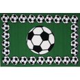 thumbnail image 1 of Fun Rugs Rectangle Multi-Colored Soccer Time Nylon Kids Rug, 1 of 2